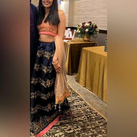 Pink and blue lehengha - Picture 1 of 1